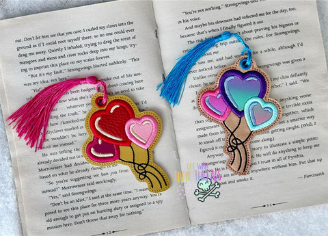 DIGITAL DOWNLOAD Applique Heart Balloon Bag Tag Bookmark Ornament