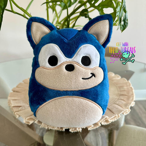DIGITAL DOWNLOAD Applique Blue Hedgehog Plush 5 SIZES INCLUDED
