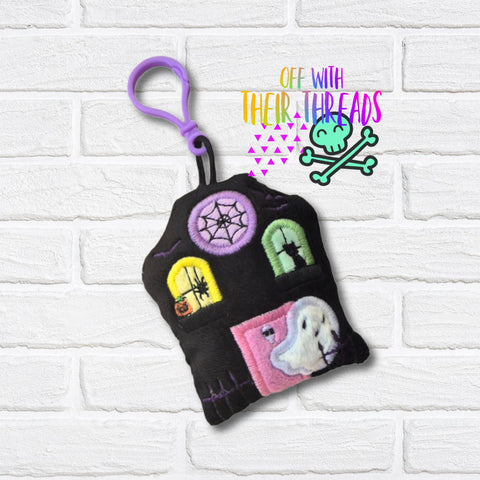 DIGITAL DOWNLOAD Applique Haunted House Squishy Keychain