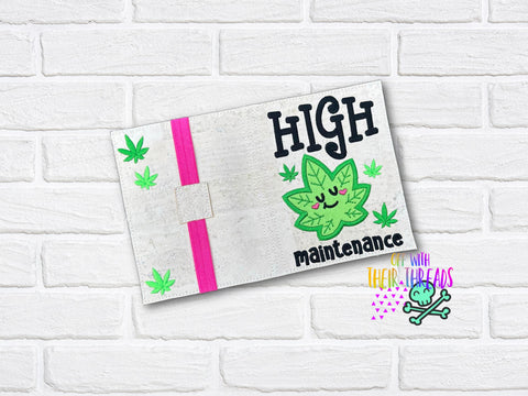 DIGITAL DOWNLOAD Applique High Mainenance A6 Notebook Cover