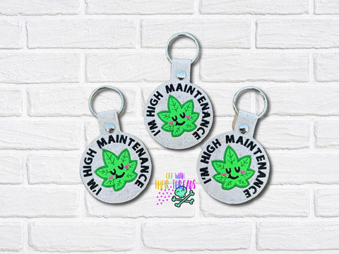 DIGITAL DOWNLOAD High Maintenance Snap Tab Keychain