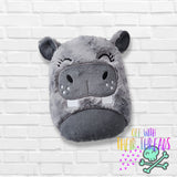 DIGITAL DOWNLOAD Applique Hippo Plush 5 SIZES INCLUDED