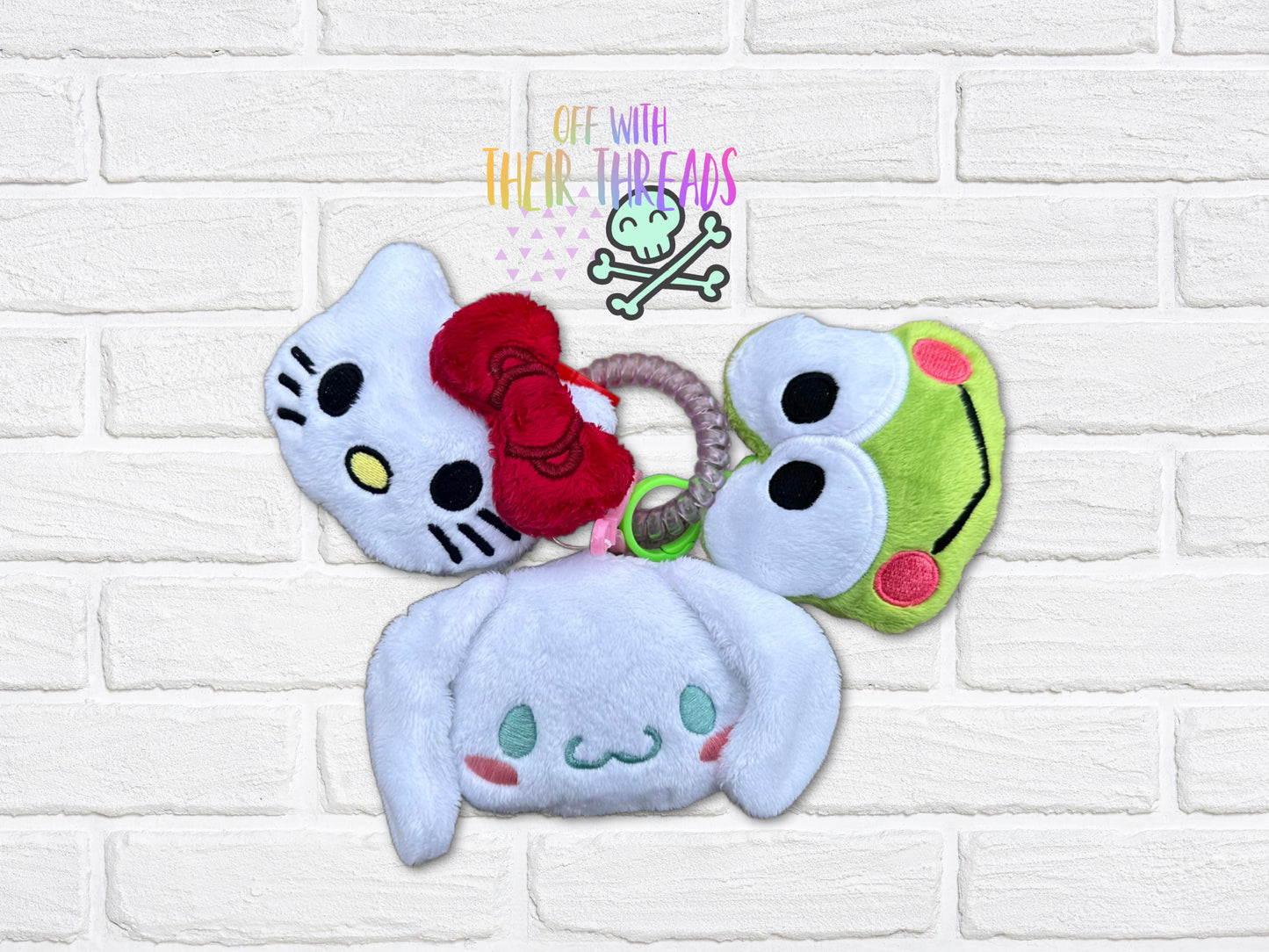 DIGITAL DOWNLOAD Applique Kitty Pals Squishy Key Chain Set HK Set One 3 DESIGNS INCLUDED MARCH 2024 MYSTERY