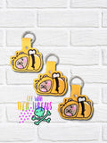 DIGITAL DOWNLOAD Honey Bee Bear Snap Tab Key Chain