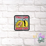 DIGITAL DOWNLOAD Buzz Off Honey Bear Patch 3 SIZES INCLUDED