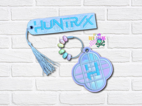 DIGITAL DOWNLOAD Applique Hunter Logo Bag Tag Bookmark Ornament Set