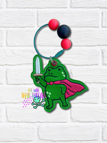 DIGITAL DOWNLOAD Huzzah Frog Battle Toad Bag Tag Bookmark Ornament