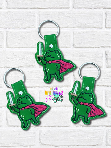 DIGITAL DOWNLOAD Huzzah Frog Battle Toad Snap Tab Keychain