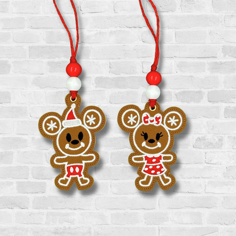 DIGITAL DOWNLOAD Gingerbread Mouse Ornament Set Bag Tag Bookmark