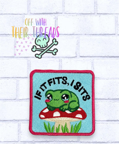 DIGITAL DOWNLOAD If It Fits I Sits Patch 3 SIZES INCLUDED
