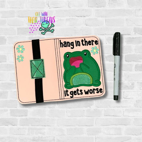 DIGITAL DOWNLOAD 5x7  Applique It Gets Worse Mini Composition Notebook Cover