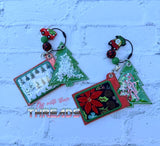 DIGITAL DOWNLOAD 3D Shaker Christmas Tree Hoiday Bag Tag Bookmark Ornament 3 SIZES INCLUDED
