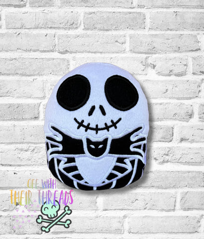 DIGITAL DOWNLOAD Applique Skeleton Plush 5 SIZES INCLUDED