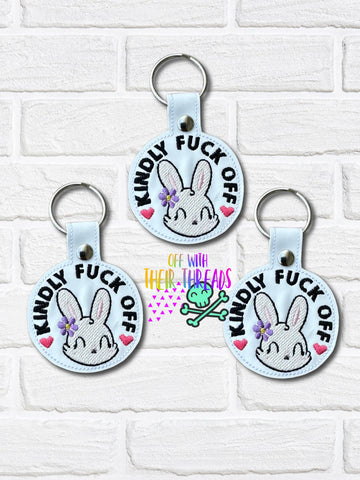 DIGITAL DOWNLOAD Kindly Fuck Off Snap Tab Keychain