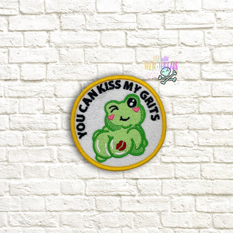 DIGITAL DOWNLOAD Kiss My Grits Patch 3 SIZES INCLUDED