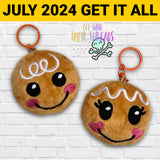 DIGITAL DOWNLOAD Gingerbread Squishy Keychain Set Plush