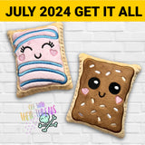 DIGITAL DOWNLOAD Toaster Pastry Plush Set 5 SIZES INCLUDED 2 DESIGNS INCLUDED