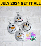 DIGITAL DOWNLOAD Snowman Squishy Keychain 4 DESIGNS INCLUDED