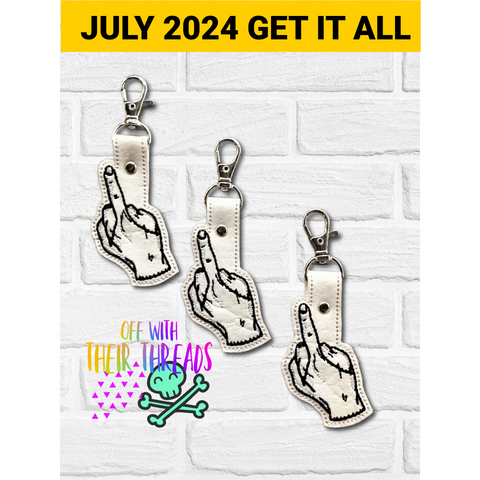 DIGITAL DOWNLOAD Middle Finger Snap Tab Keychain