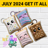 DIGITAL DOWNLOAD Toaster Pastry Squishy Keychain Plush Set