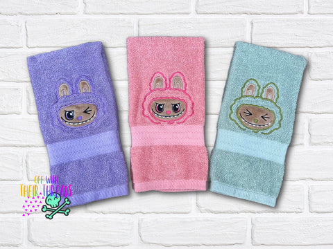 DIGITAL DOWNLOAD Applique Bunny Trio Set 3 DESIGNS AND 5 SIZES INCLUDED