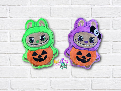 DIGITAL DOWNLOAD Applique Halloween Bunny Plush Set 5 SIZES INCLUDED