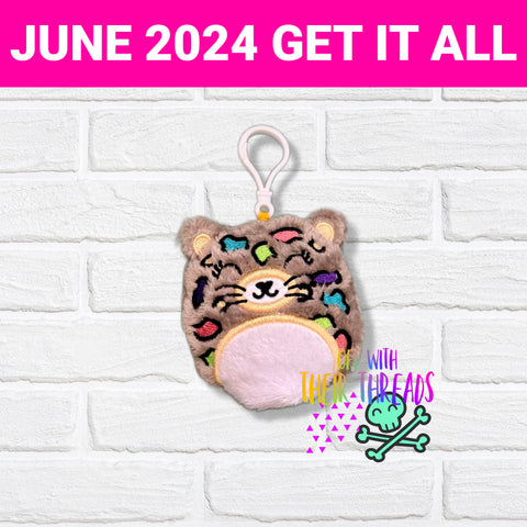 DIGITAL DOWNLOAD Applique Leopard Squishy Key Chain