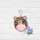 DIGITAL DOWNLOAD Applique Leopard Squishy Key Chain