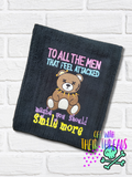 DIGITAL DOWNLOAD Try Smiling More Goth Bear 5 SIZES INCLUDED