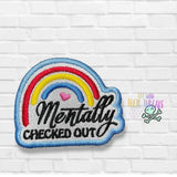 DIGITAL DOWNLOAD Mentally Checked Out Patch 3 SIZES INCLUDED