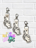 DIGITAL DOWNLOAD Middle Finger Snap Tab Keychain