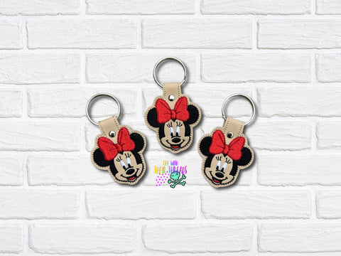 DIGITAL DOWNLOAD Bow Mouse Snap Tab Key Chain