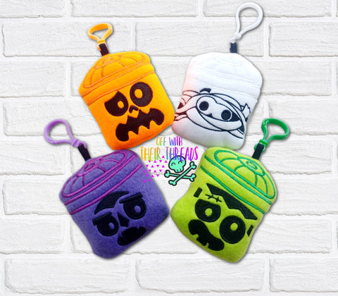 DIGITAL DOWNLOAD Modern Halloween Bucket Squishy Keychain Set 4 DESIGNS INCLUDED