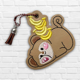 DIGITAL DOWNLOAD Silly Monkey Bag Tag Bookmark Ornament JUNE 2024 MYSTERY BUNDLE