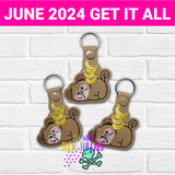 DIGITAL DOWNLOAD Silly Monkey Key Chain Snap Tab JUNE 2024 MYSTERY BUNDLE