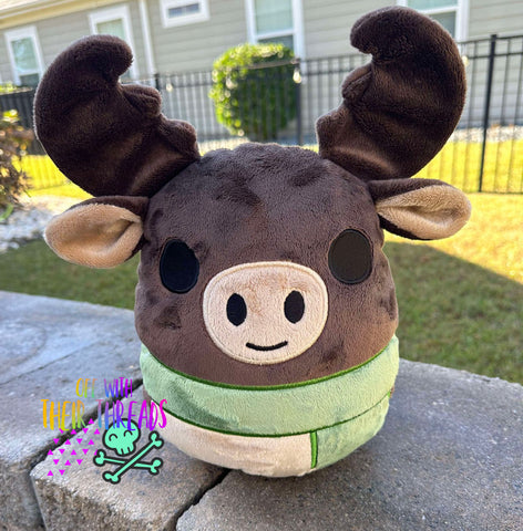 DIGITAL DOWNLOAD Applique Moose Plush 5 SIZES INCLUDED