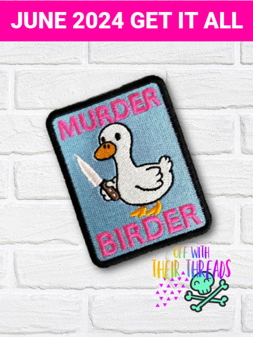 DIGITAL DOWNLOAD Murder Birder Patch 3 SIZES INCLUDED