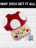 DIGITAL DOWNLOAD Applique Mushroom Plush Set 5 SIZES INCLUDED