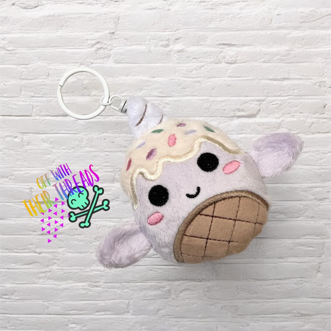 Thread Squishy DIGITAL DOWNLOAD Applique Ice Cream Narwhal Squishy Keychain – Off With ...