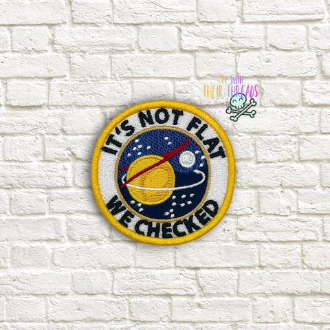 DIGITAL DOWNLOAD Flat Earth Check Patch 3 SIZES INCLUDED