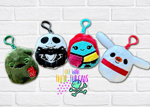 DIGITAL DOWNLOAD Applique Nightmare Squishy Keychain Set 4 DESIGNS INCLUDED