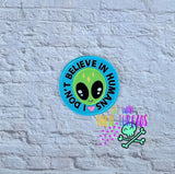 DIGITAL DOWNLOAD I Don't Believe In Humans Patch 3 SIZES INCLUDED