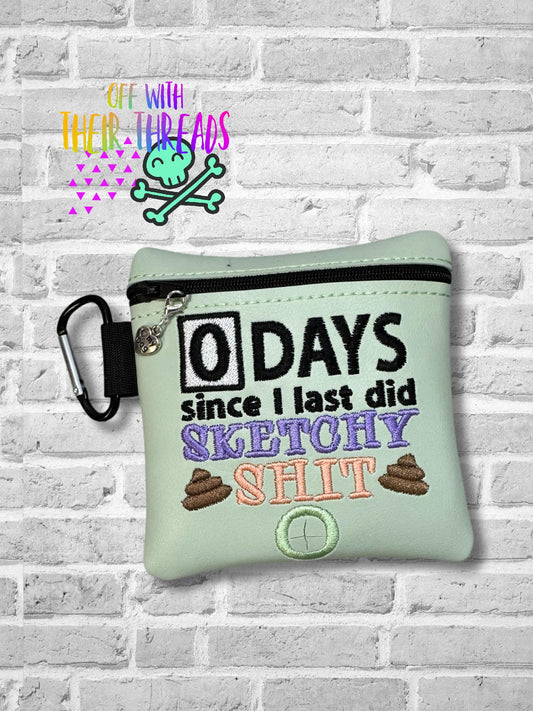 DIGITAL DOWNLOAD 5x5 Sketchy Shit Poo Bag Holder