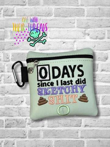 DIGITAL DOWNLOAD 5x5 Sketchy Shit Poo Bag Holder