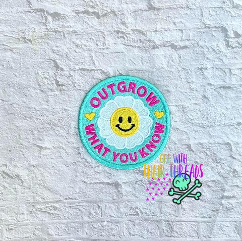 DIGITAL DOWNLOAD Outgrow What You Know Patch 3 SIZES INCLUDED