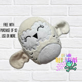 DIGITAL DOWNLOAD Applique Owl Plush 5 SIZES INCLUDED