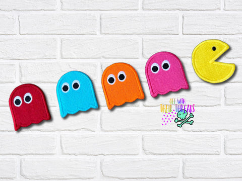 DIGITAL DOWNLOAD Pacman And Ghost Patch Set 3 SIZES INCLUDED