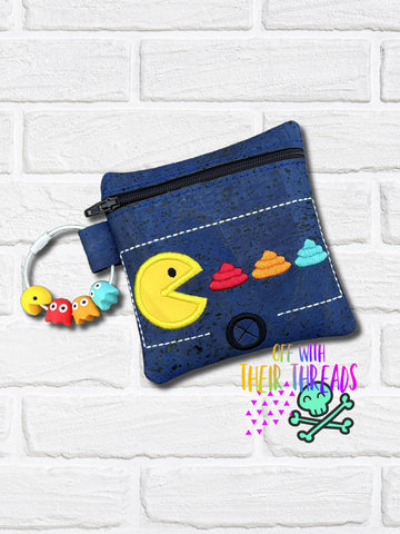DIGITAL DOWNLOAD 5x5 Applique Pac Poo Dog Poo Bag Holder