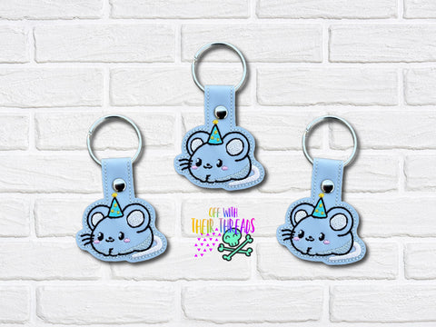DIGITAL DOWNLOAD Party Mouse Snap Tab Keychain