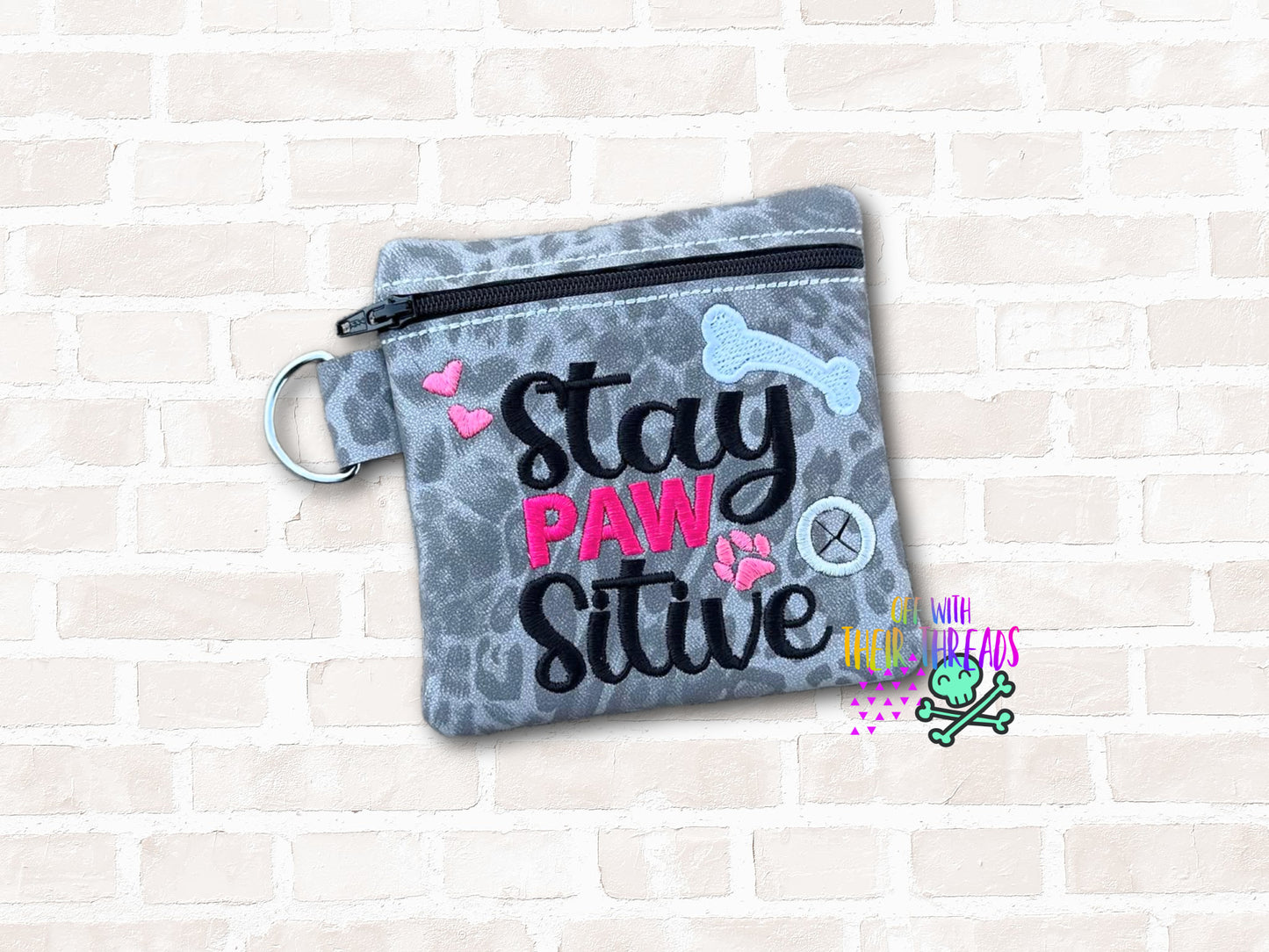 DIGITAL DOWNLOAD 5x5 Stay Pawsitive Poo Bag Holder